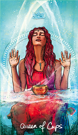 3 of Cups from The Light Seer's Tarot
